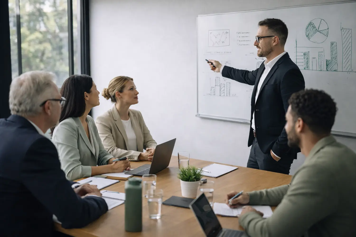 Persona che prende appunti durante una sessione di lavoro